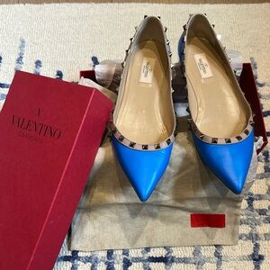 Valentino Garavani Blue Rock Stud Women's flats 🥿